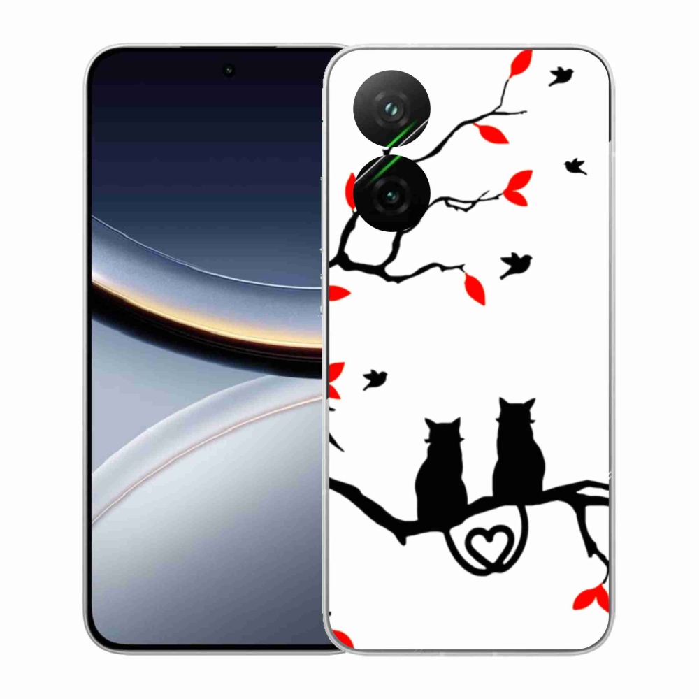 Gélový kryt mmCase na Xiaomi Poco F7 5G - mačacia láska