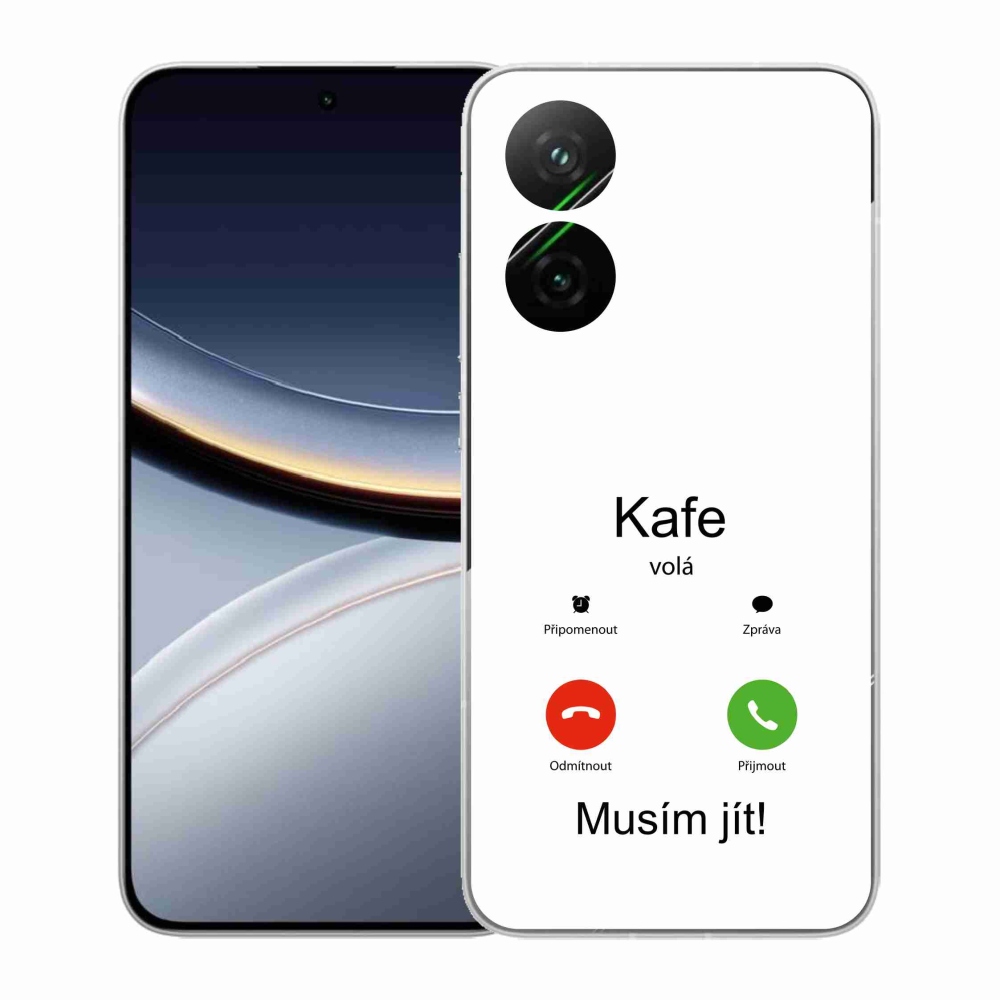 Gélový kryt mmCase na Xiaomi Poco F7 5G - kafe volá biele pozadie