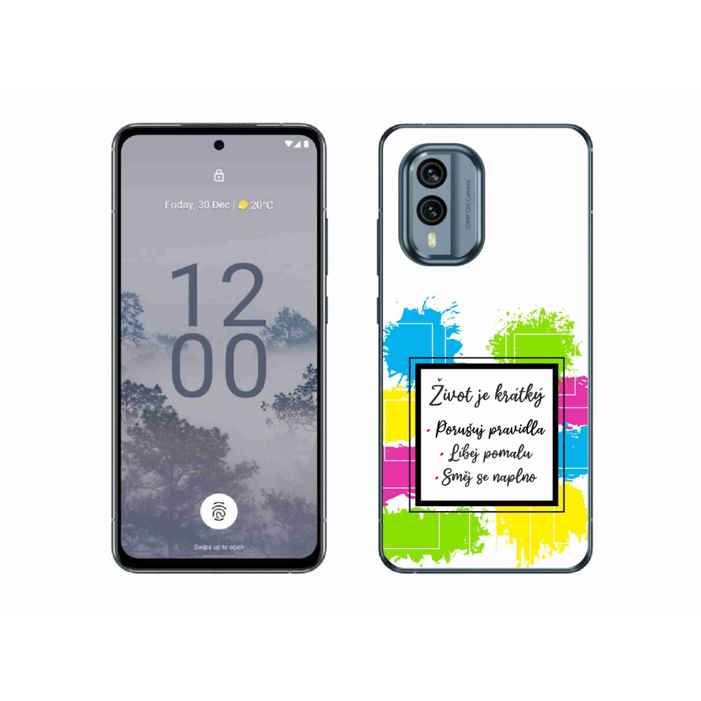 Gélový kryt mmCase na Nokia X30 5G - citát 5 biele pozadie