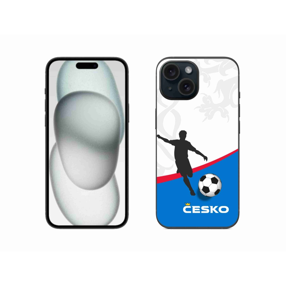 Gélový kryt mmCase na iPhone 15 - futbal Česko 1
