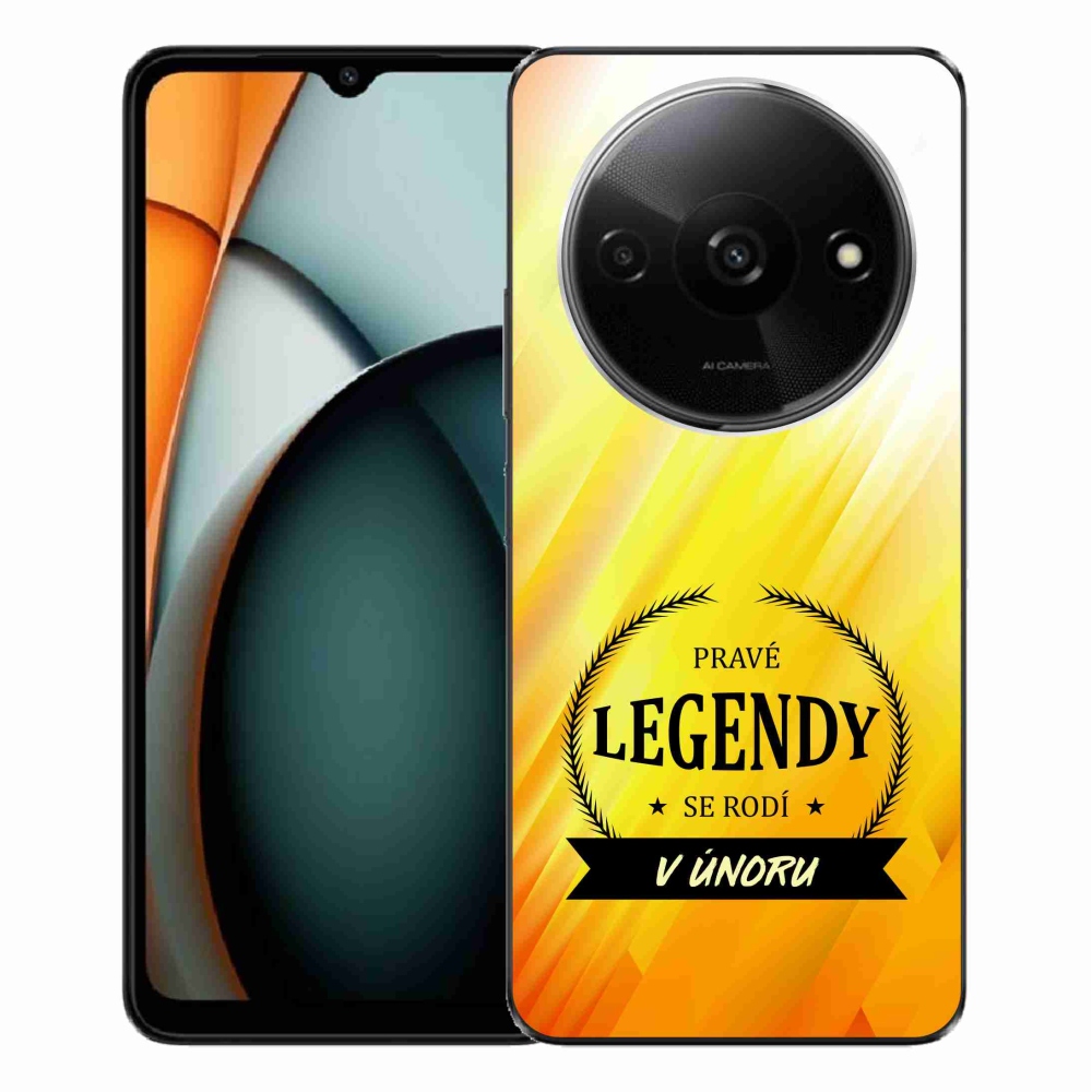 Gélový kryt mmCase na Xiaomi Redmi A3 - legendy vo februári žlté pozadie