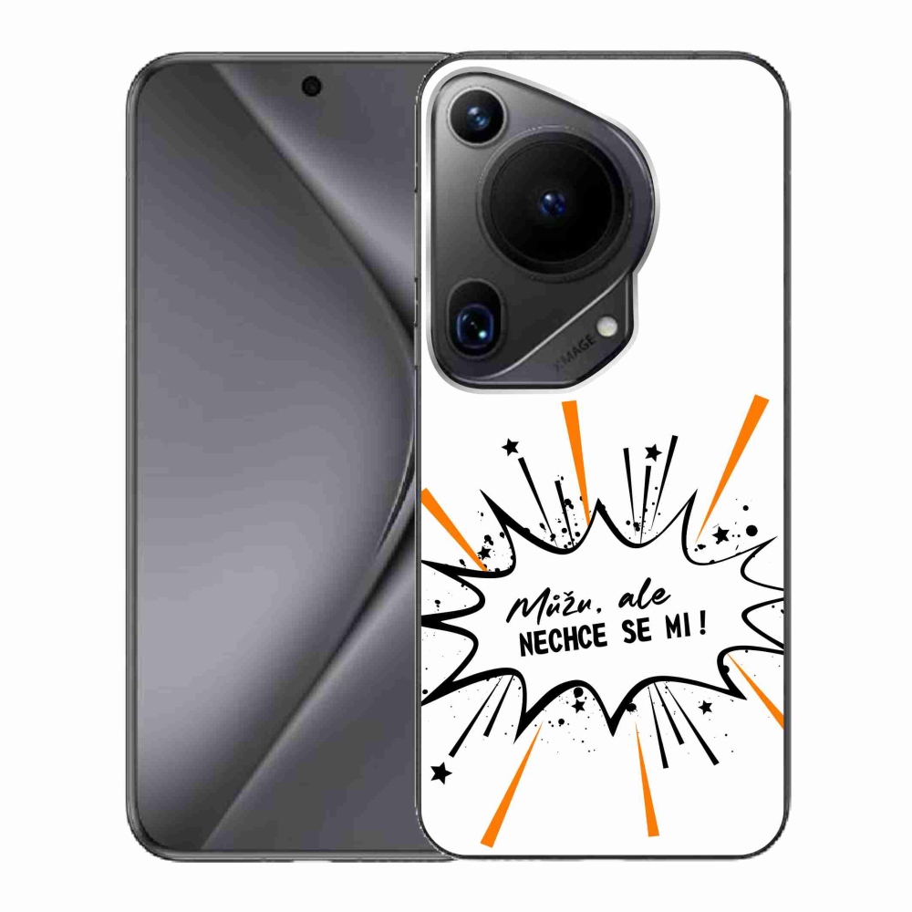 Gélový kryt mmCase na Huawei Pura 70 Ultra - vtipný text 11 biele pozadie