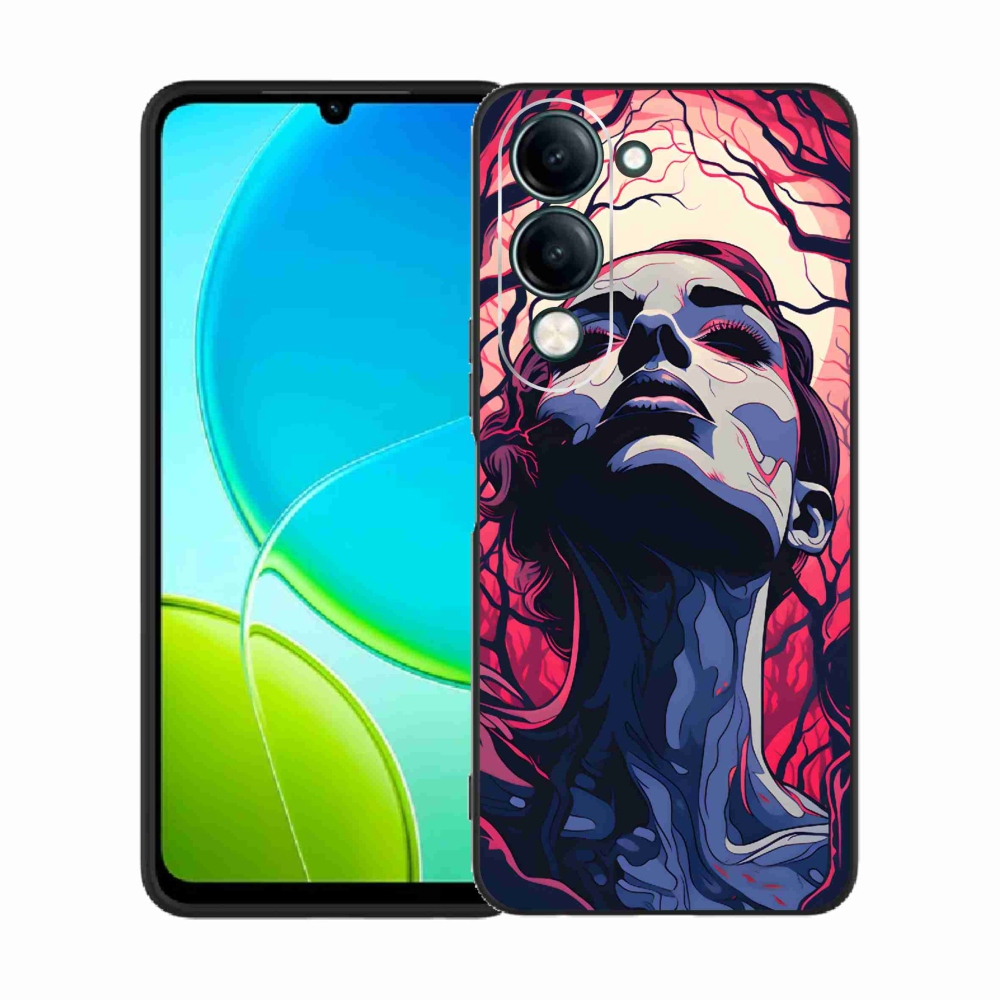 Gélový kryt mmCase na Vivo Y29s 5G - abstraktná tvár