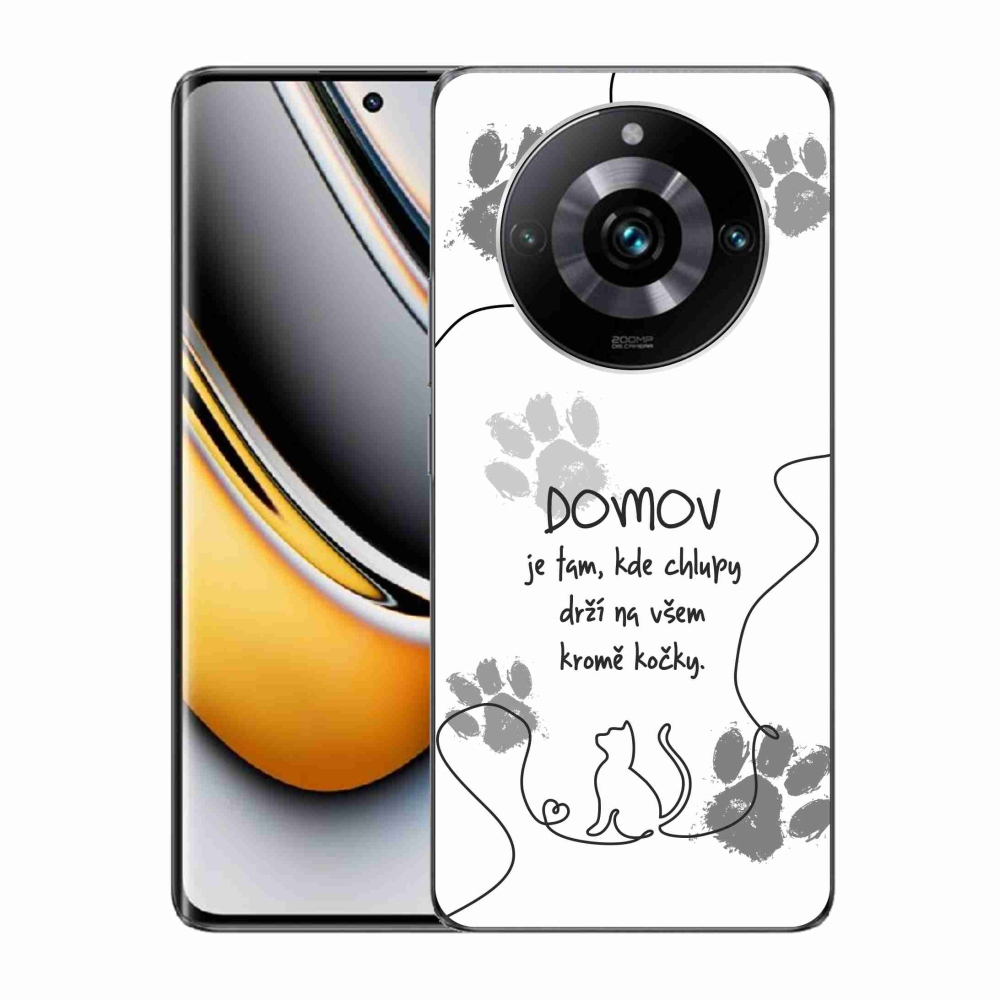 Gélový kryt mmCase na Realme 11 Pro/11 Pro+ - mačacie motív biele pozadie