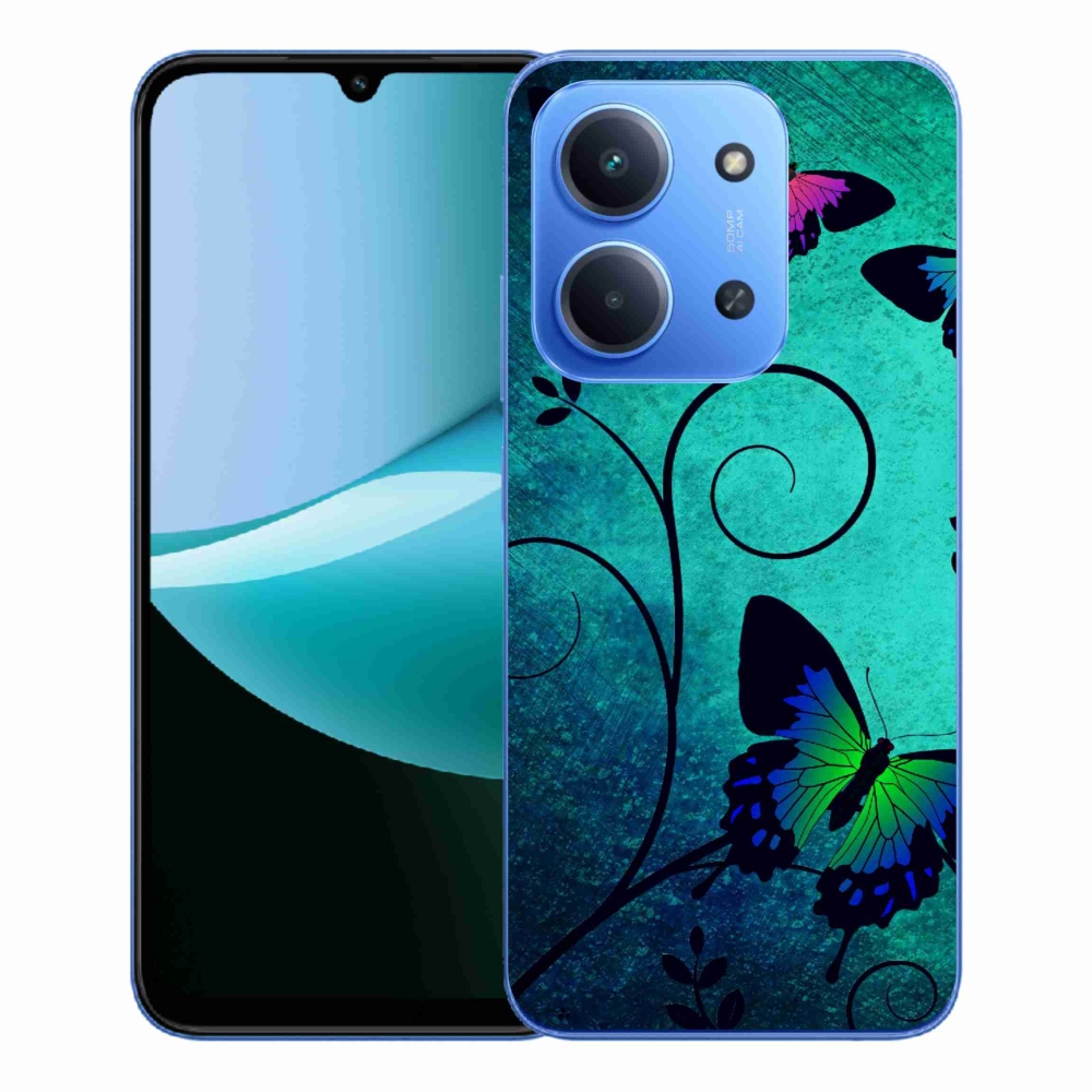 Gélový kryt mmCase na Xiaomi Redmi 15C 4G/5G (173mm) - farební motýle