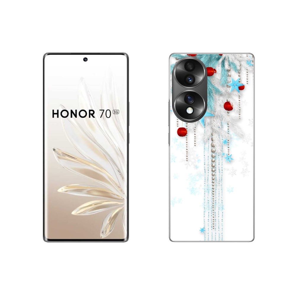 Gélový kryt mmCase na Honor 70 - vianočné ozdoby