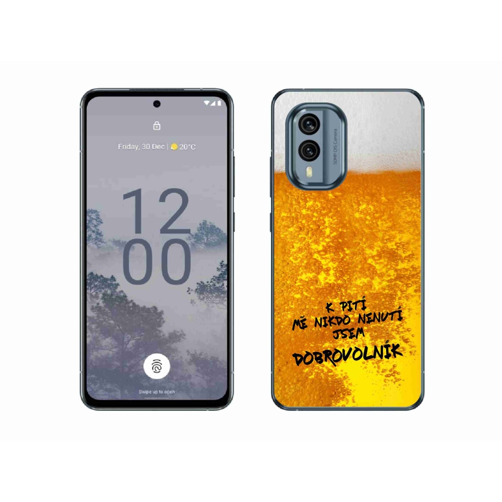 Gélový kryt mmCase na Nokia X30 5G - pivný motív 4