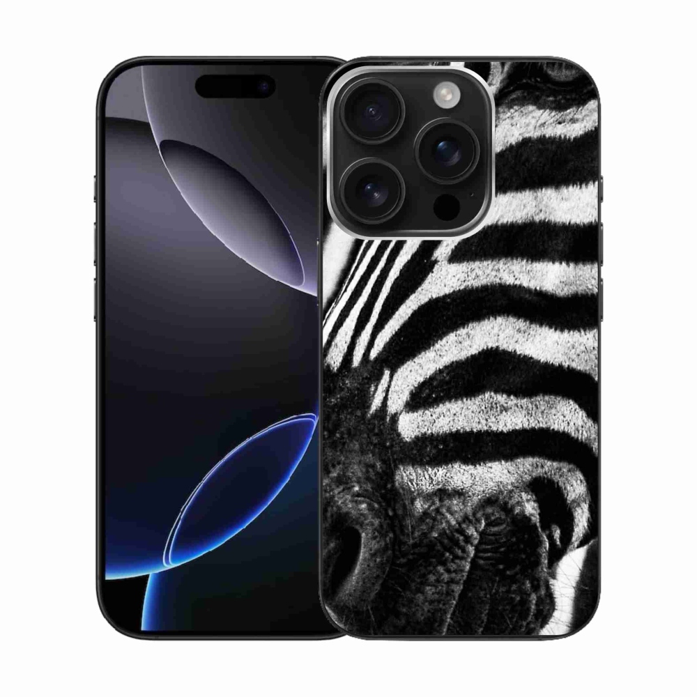 Gélový kryt mmCase na iPhone 16 Pro - zebra