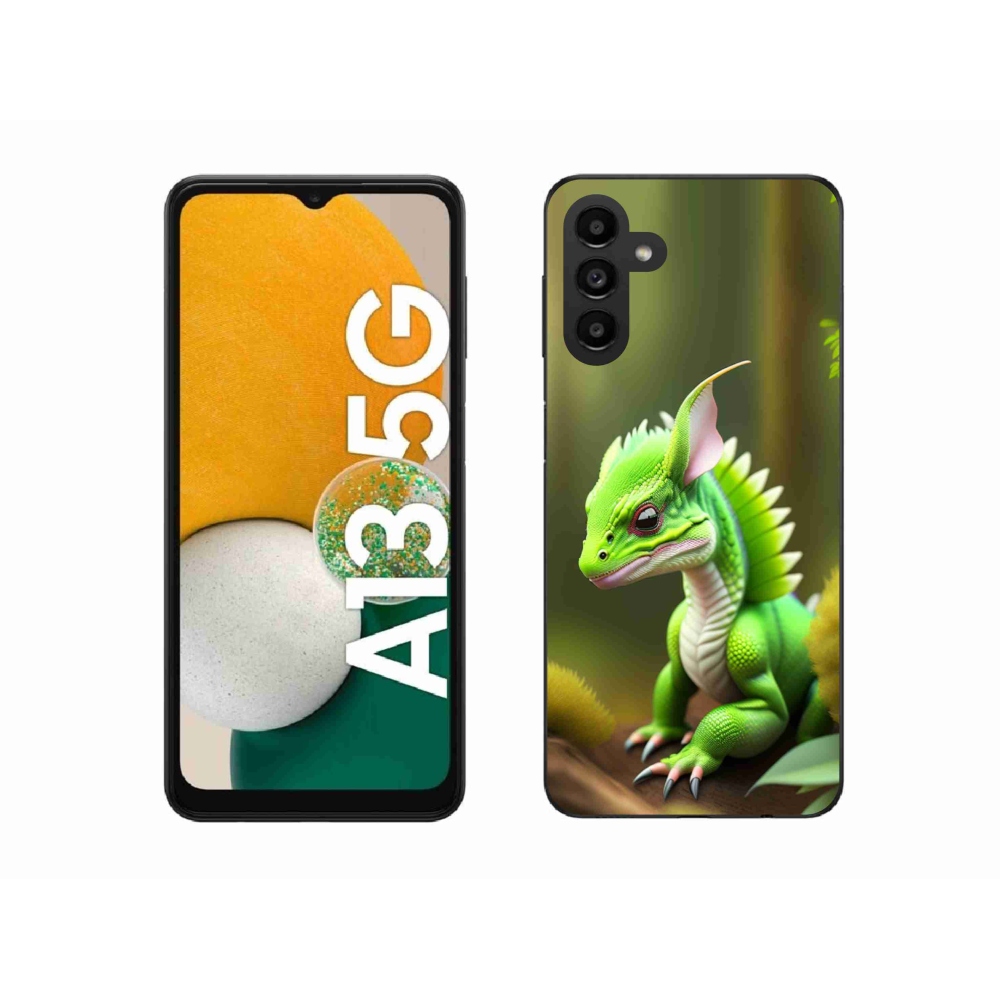 Gélový kryt mmCase na Samsung Galaxy A13 5G - zelený dráčik