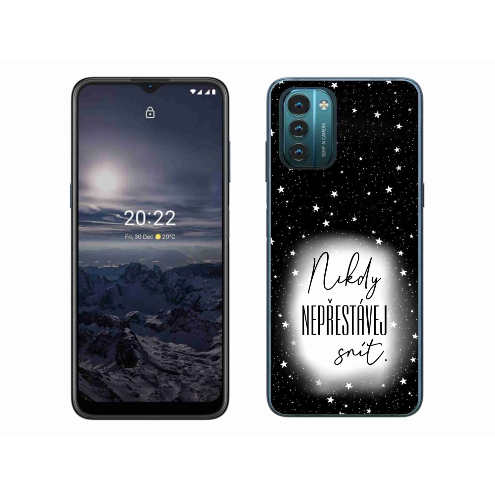 Gélový kryt mmCase na Nokia G11/G21 - citát 1 bieločierne pozadie