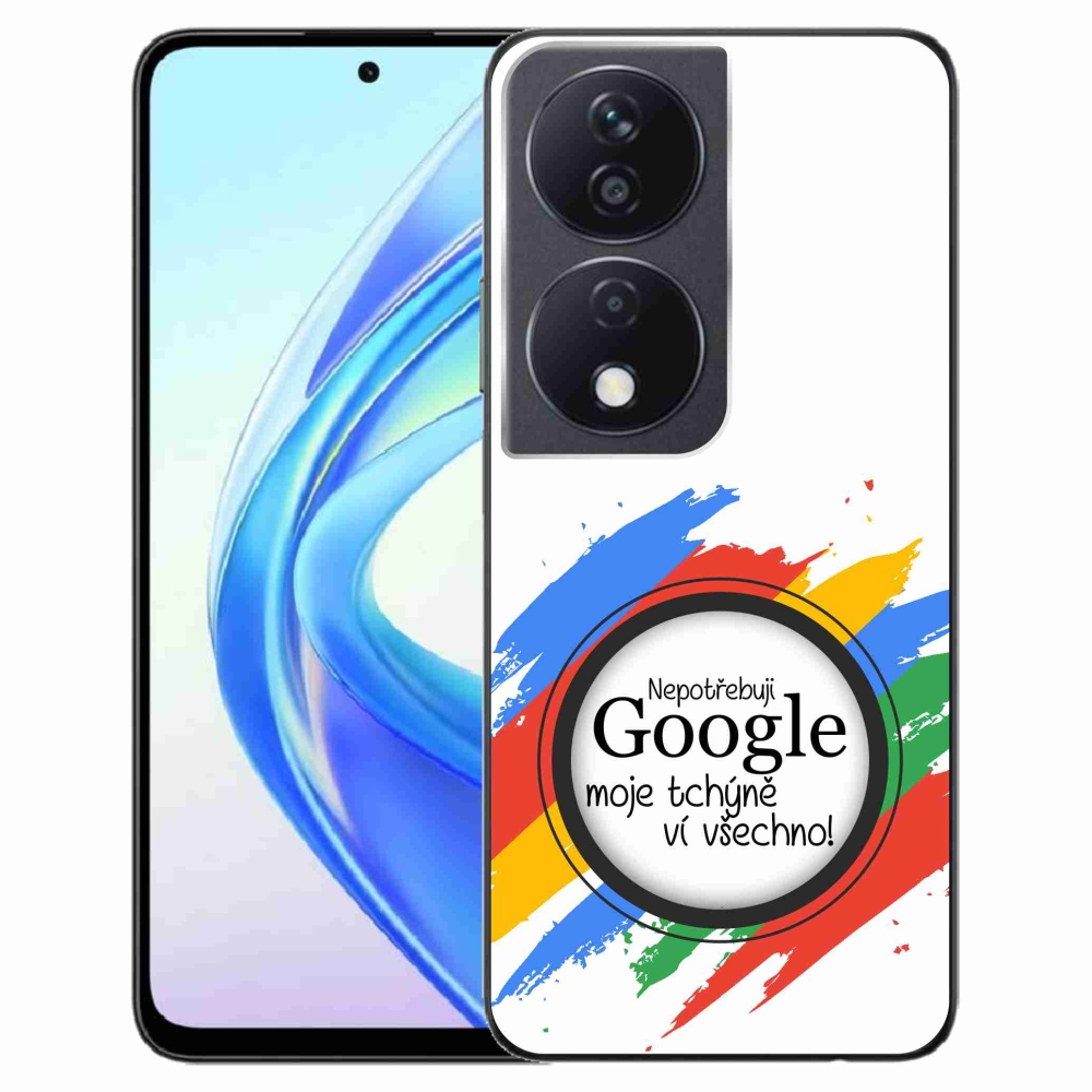 Gélový kryt mmCase na Honor X7b/Honor 90 Smart - svokra vie všetko biele pozadie