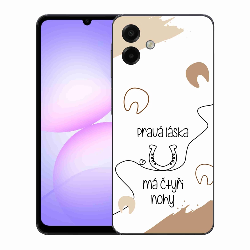 Gélový kryt mmCase na Samsung Galaxy A07 4G - konský motív biele pozadie