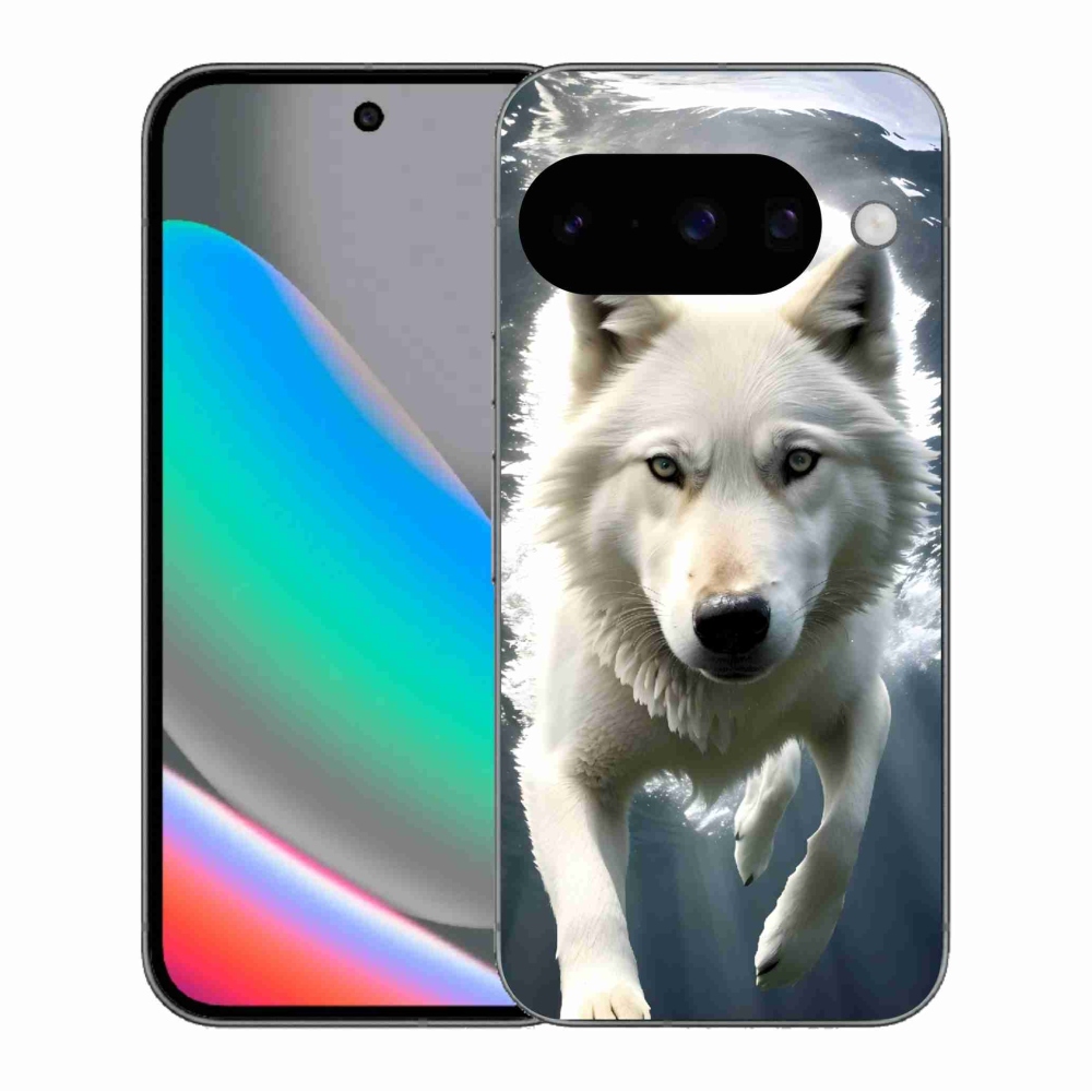 Gélový kryt mmCase na Google Pixel 10 - biely vlk