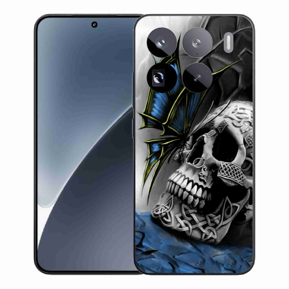 Gélový kryt mmCase na Xiaomi 15 Pro - motýľ a lebka