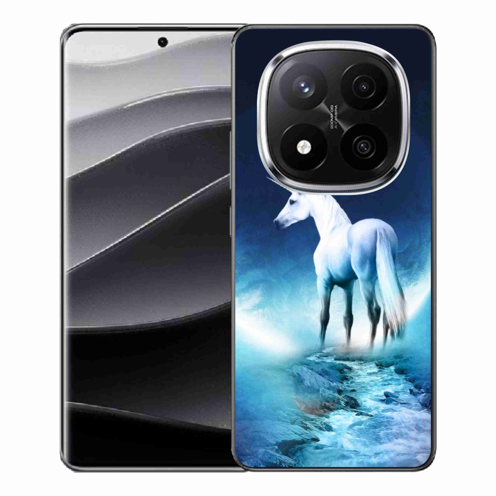 Gélový kryt mmCase na Xiaomi Redmi Note 14 Pro+ 5G - biely jednorožec