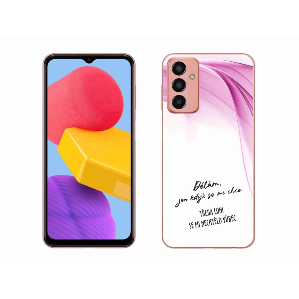 Gélový kryt mmCase na Samsung Galaxy M13 - vtipný text 12 biele pozadie