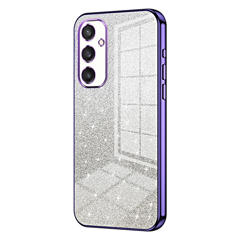 Cut gélový trblietavý obal na Samsung Galaxy S25 - fialový
