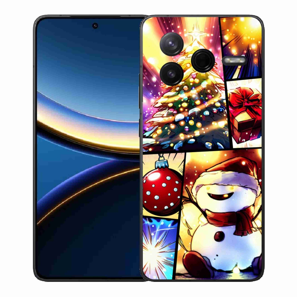 Gélový kryt mmCase na Xiaomi Poco F7 Pro - vianočné motívy 1
