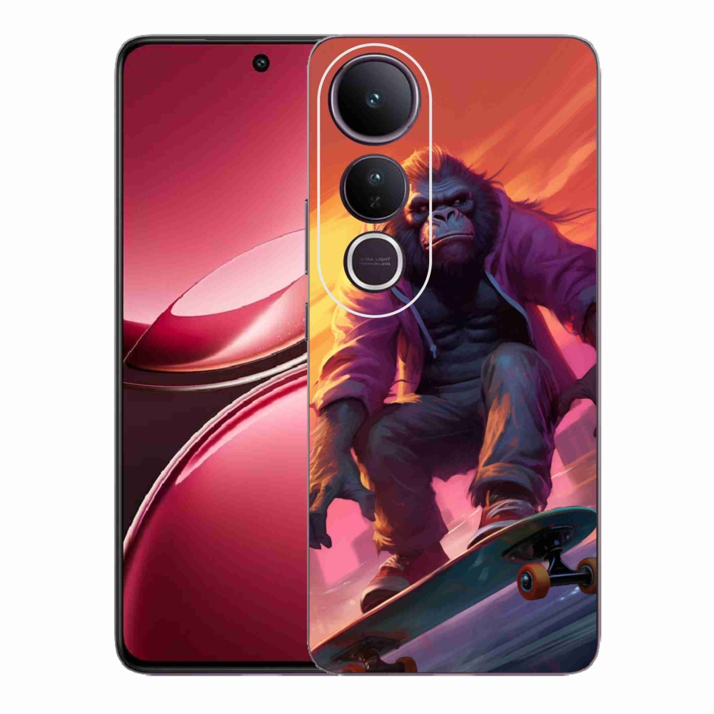Gélový kryt mmCase na Vivo V50 Lite 4G/5G - gorila na skateboarde