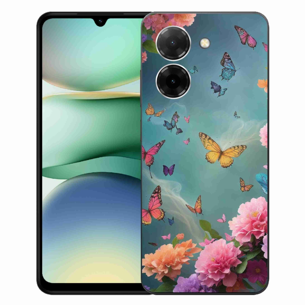 Gélový kryt mmCase na Xiaomi Redmi A5 - farebné kvety a motýle
