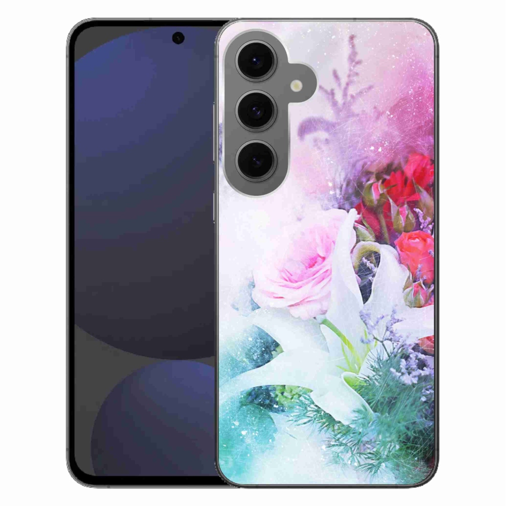 Gélový kryt mmCase na Samsung Galaxy S24 FE - kvety 4