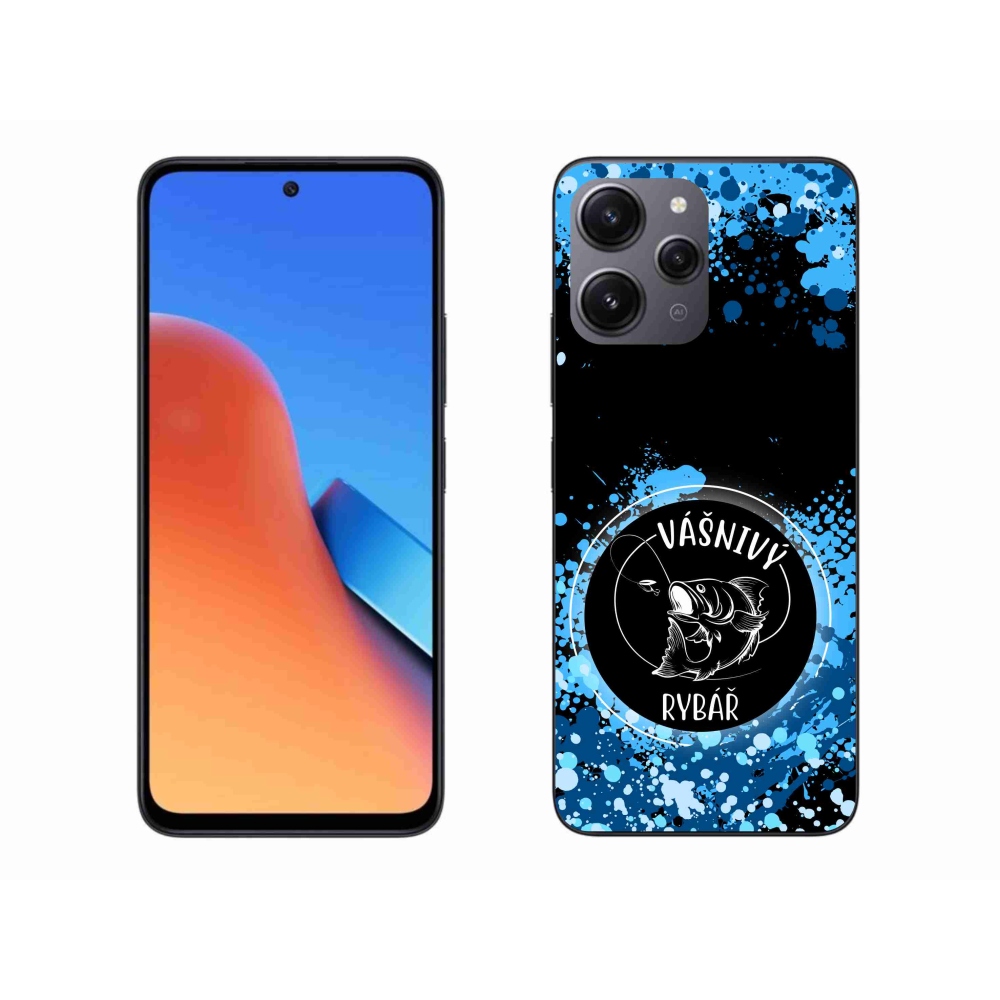 Gélový kryt mmCase na Xiaomi Redmi 12 - vášnivý rybár čierne pozadie