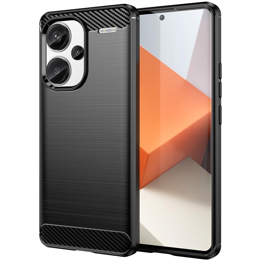 Carbon odolný gélový obal na Xiaomi Redmi Note 13 Pro + 5G - čierny