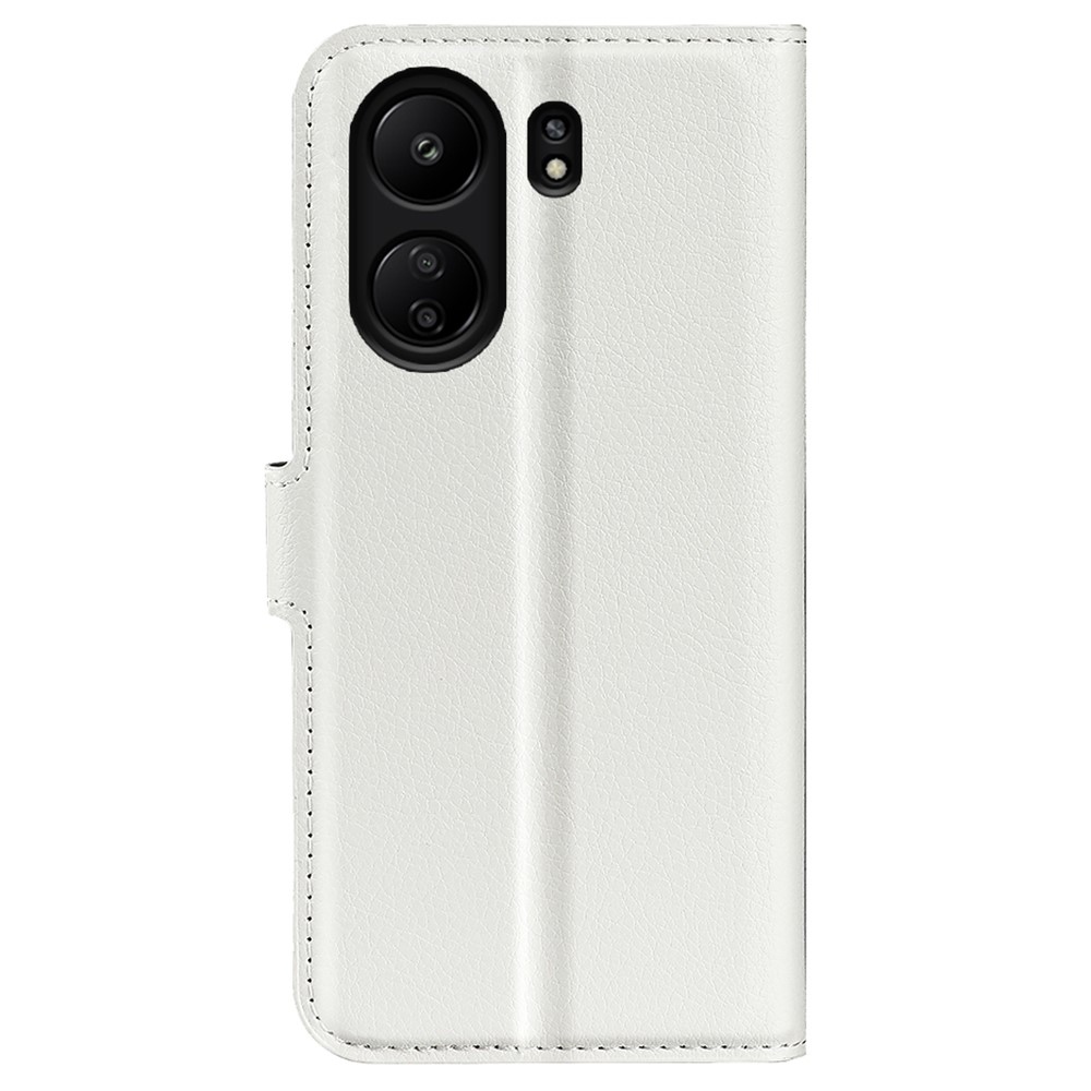 Litchi knižkové púzdro na Xiaomi Poco C65/Redmi 13C - biele