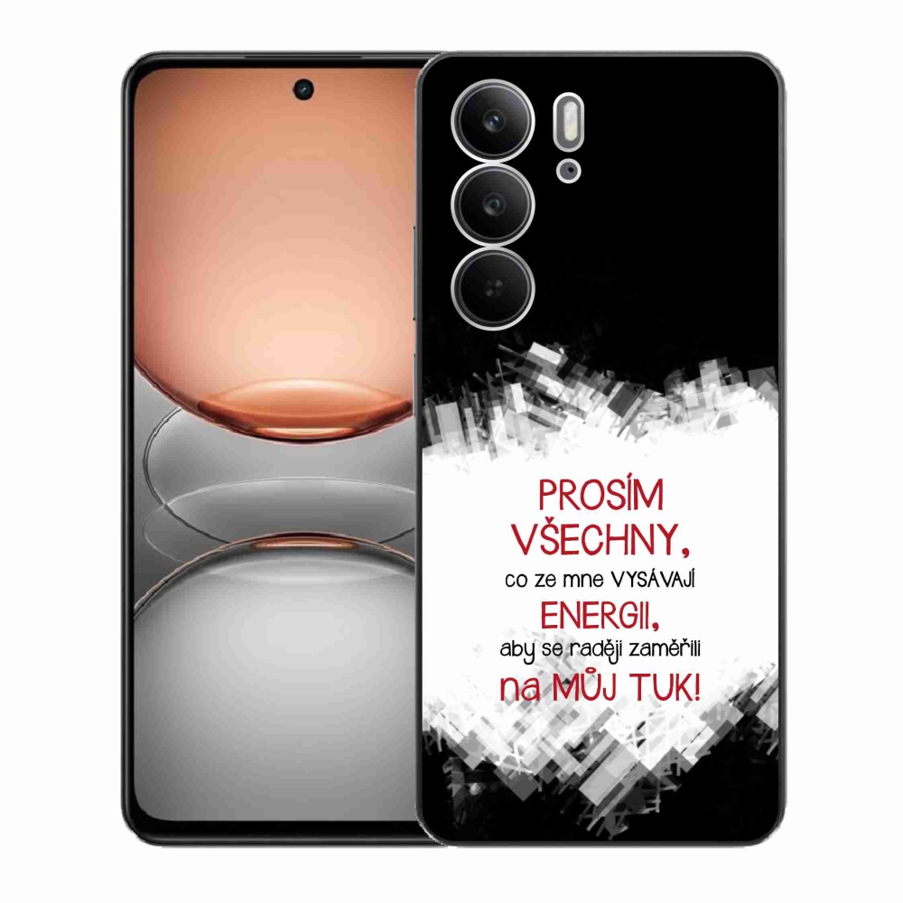 Gélový kryt mmCase na Realme C75 - vtipný text 1 červený