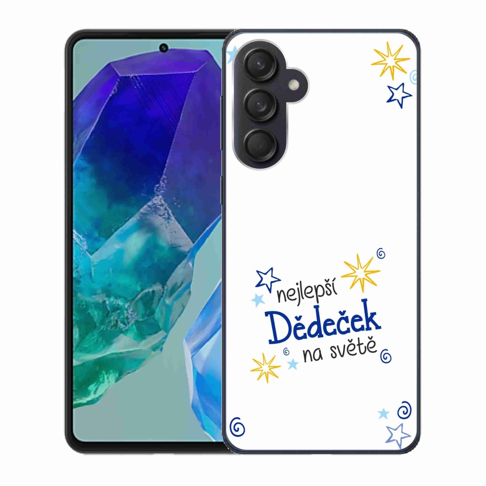 Gélový kryt mmCase na Samsung Galaxy M55 5G - najlepší dedko biele pozadie