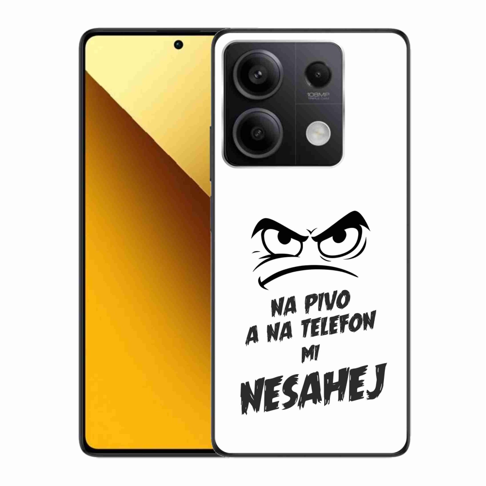 Gélový kryt mmCase na Xiaomi Redmi Note 13 5G - pivný motív 2 biele pozadie