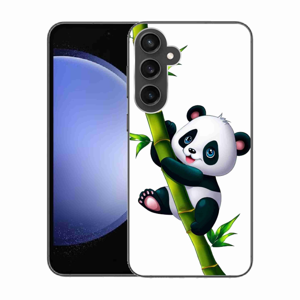 Gélový kryt mmCase na Samsung Galaxy S23 FE - panda na bambuse