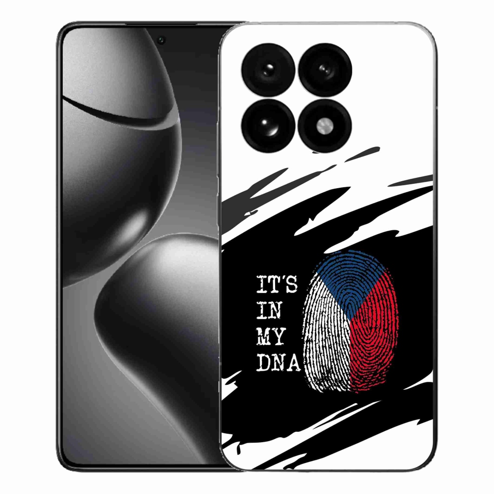 Gélový kryt mmCase na Xiaomi 15T - vlajka odtlačok prsta čiernobiele pozadie