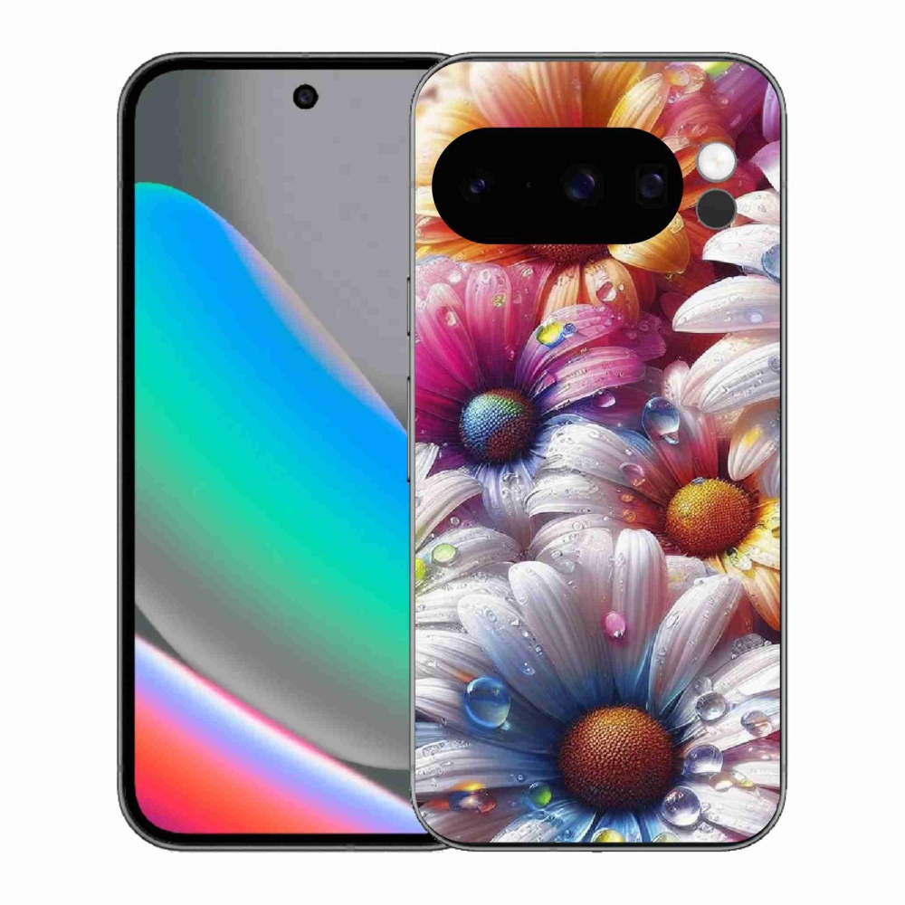 Gélový kryt mmCase na Google Pixel 10 Pro - farebné margaréty