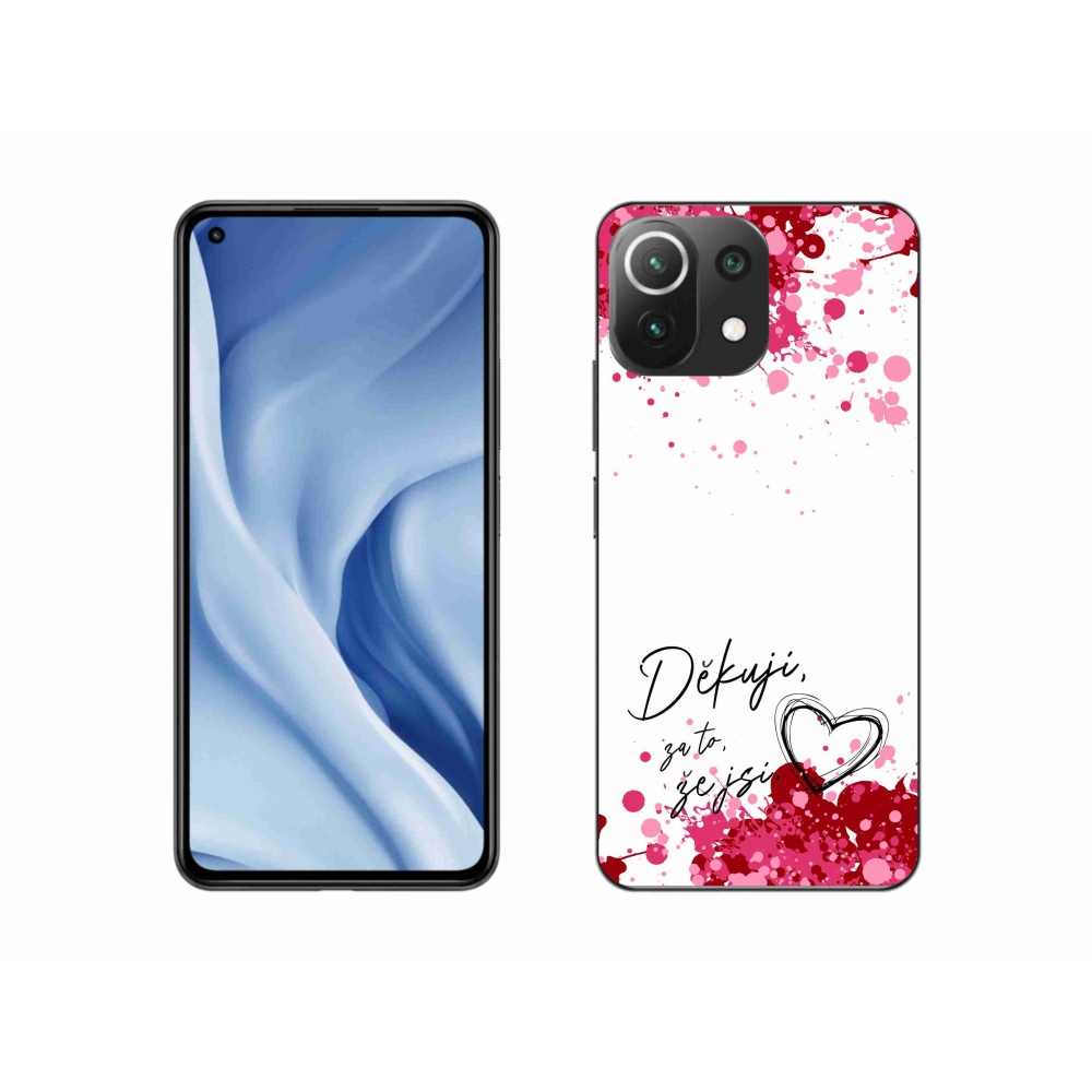 Gélový kryt mmCase na Xiaomi 11 Lite 5G NE - zamilovaný text 2 biele pozadie