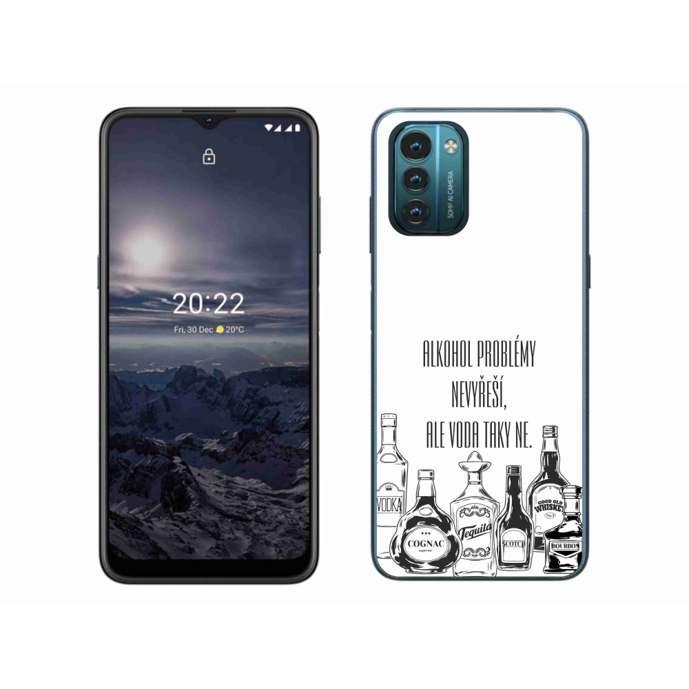 Gélový kryt mmCase na Nokia G11/G21 - vtipný text biele pozadie