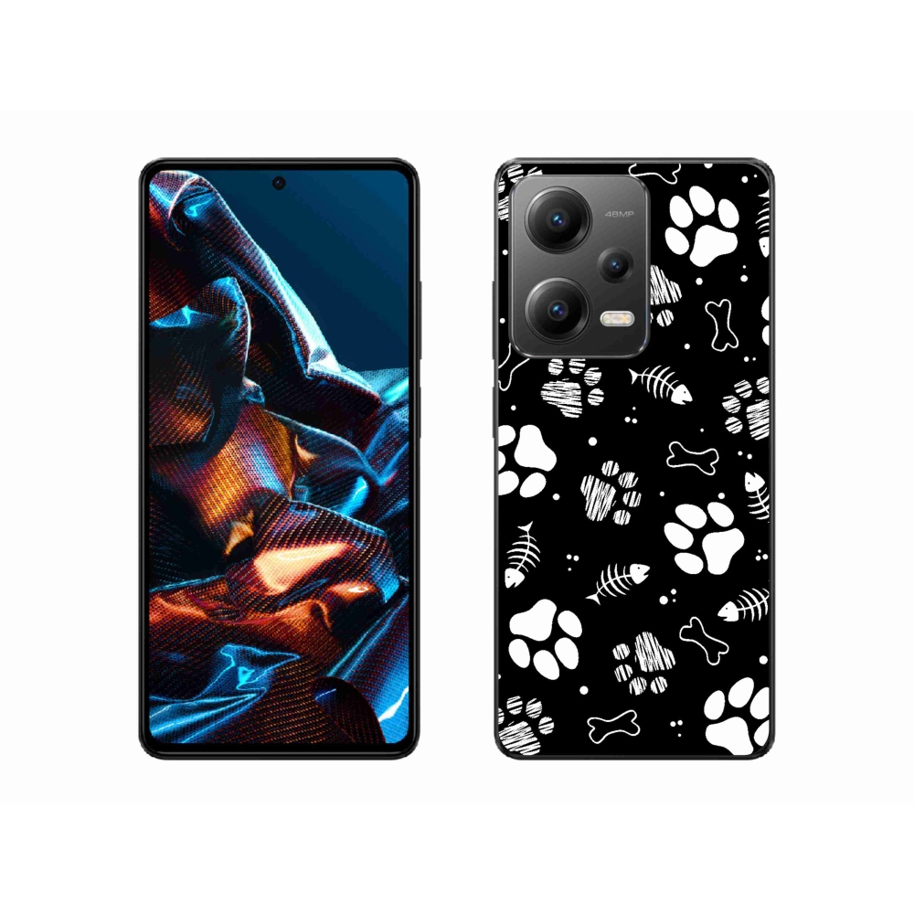 Gélový kryt mmCase na mobil Xiaomi Redmi Note 12 Pro 5G - psie labky