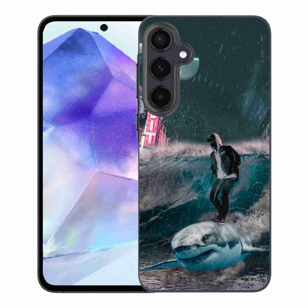 Gélový kryt mmCase na Samsung Galaxy A55 5G - žralok