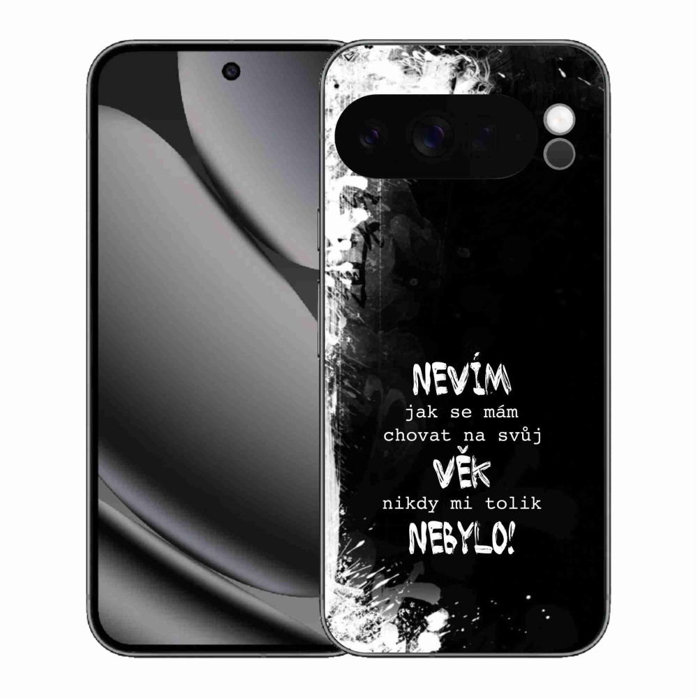 Gélový kryt mmCase na Google Pixel 10 Pro XL - vtipný text 14 čierne pozadie