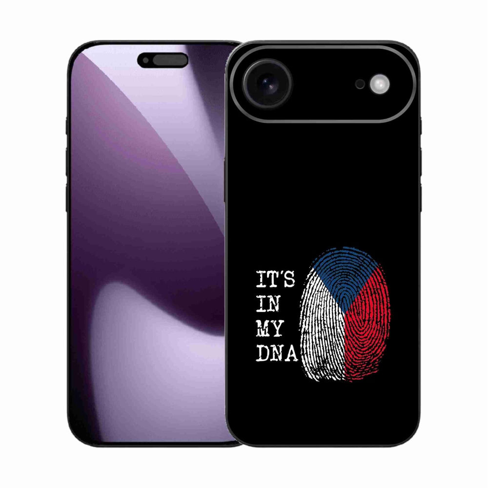 Gélový kryt mmCase na iPhone 17 Air - vlajka odtlačok prsta čierne pozadie