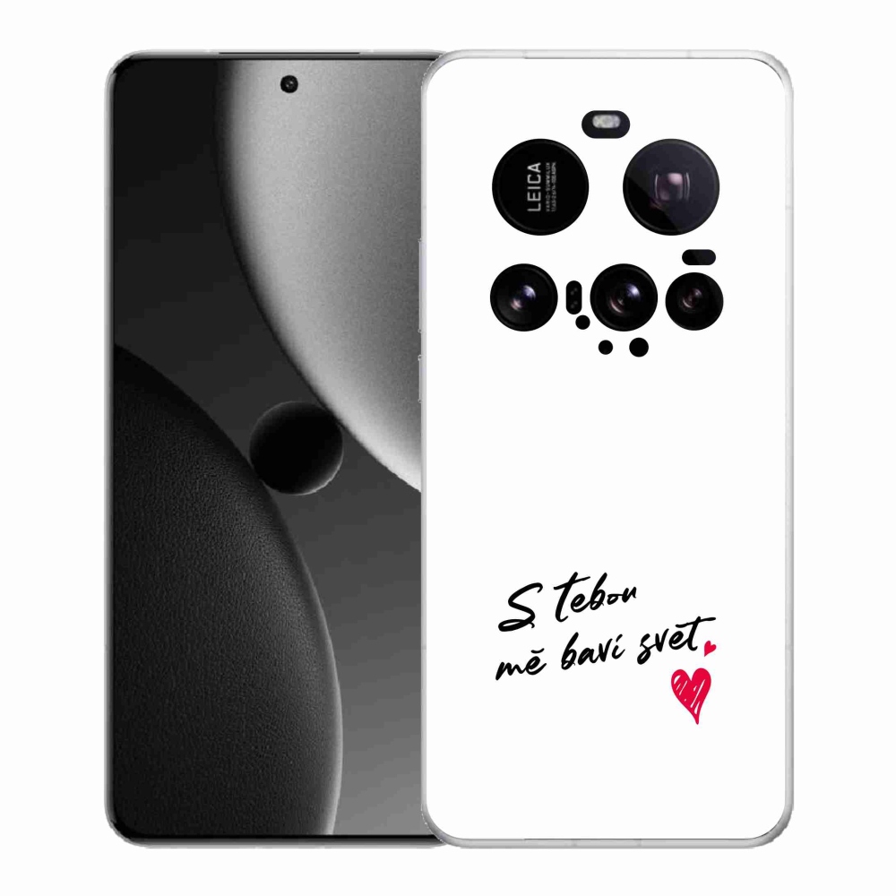 Gélový kryt mmCase na Xiaomi 15 Ultra - zamilovaný text 1 biele pozadie