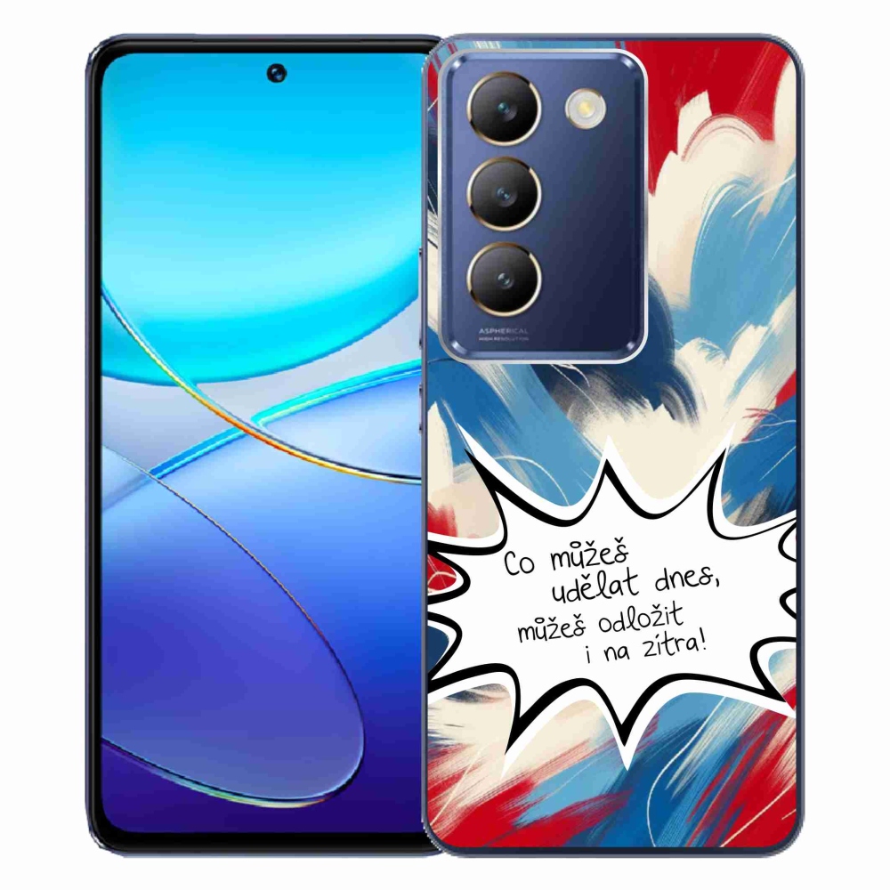 Gélový kryt mmCase na Vivo V40 SE 4G/5G - vtipný text 9 biele pozadie