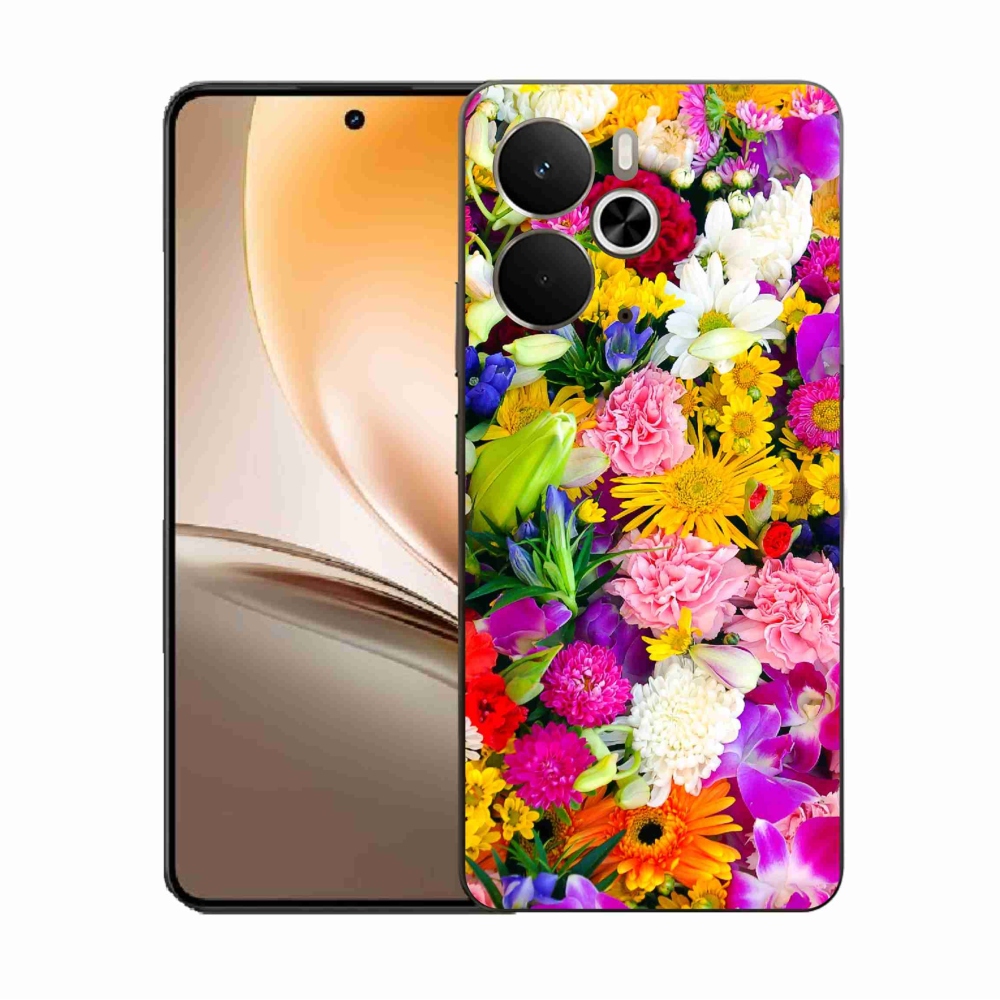 Gélový kryt mmCase na Realme 14 5G - kvety 12