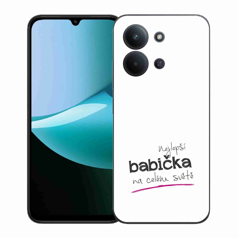 Gélový kryt mmCase na Xiaomi Redmi 15C 4G (171mm)/Poco C85 4G (171mm) - najlepšia babička 4 biele pozadie