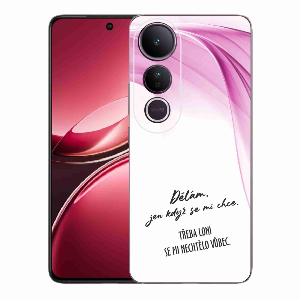 Gélový kryt mmCase na Vivo V50 Lite 4G/5G - vtipný text 12 biele pozadie