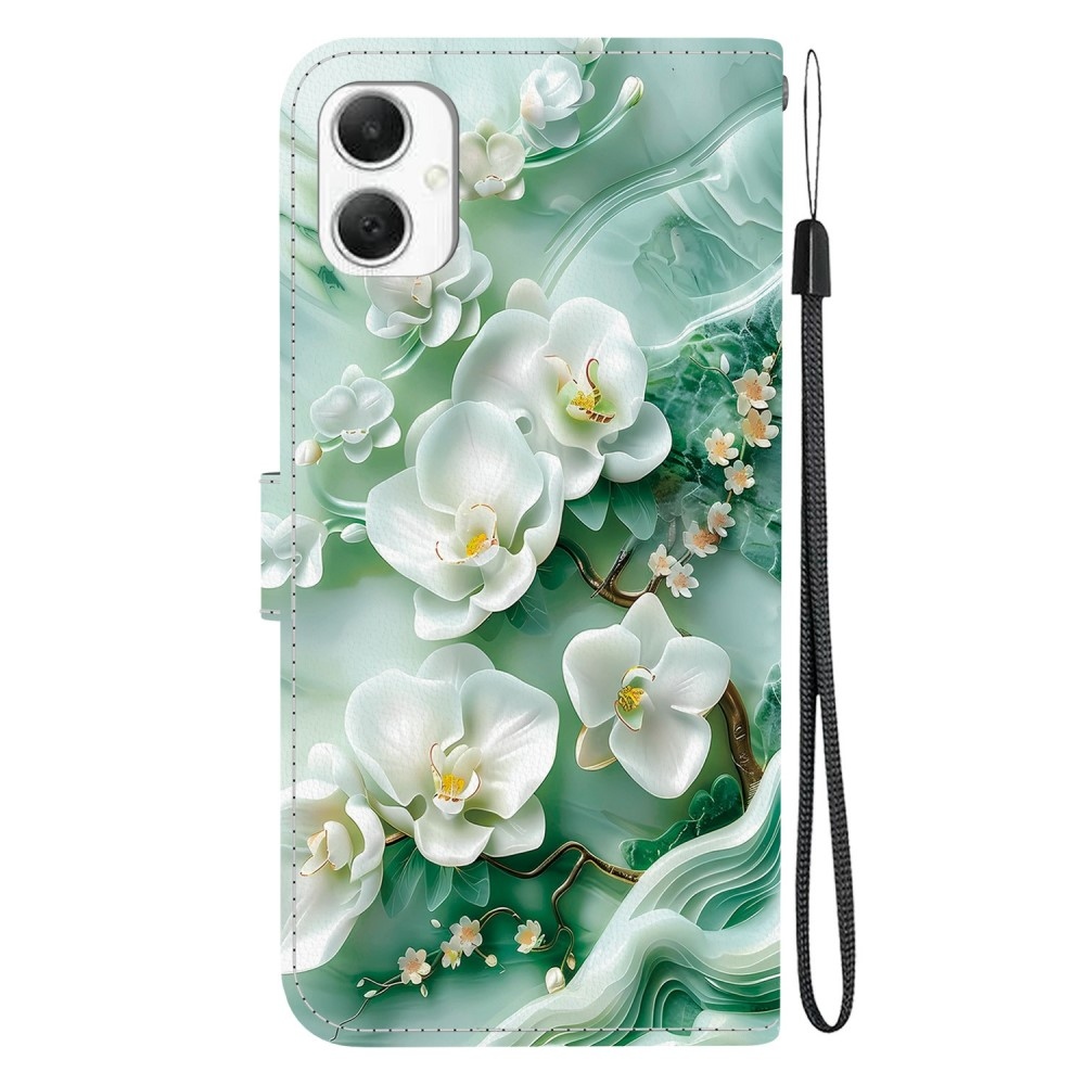 Versatile knižkové púzdro na Samsung Galaxy A06 4G - biele kvety