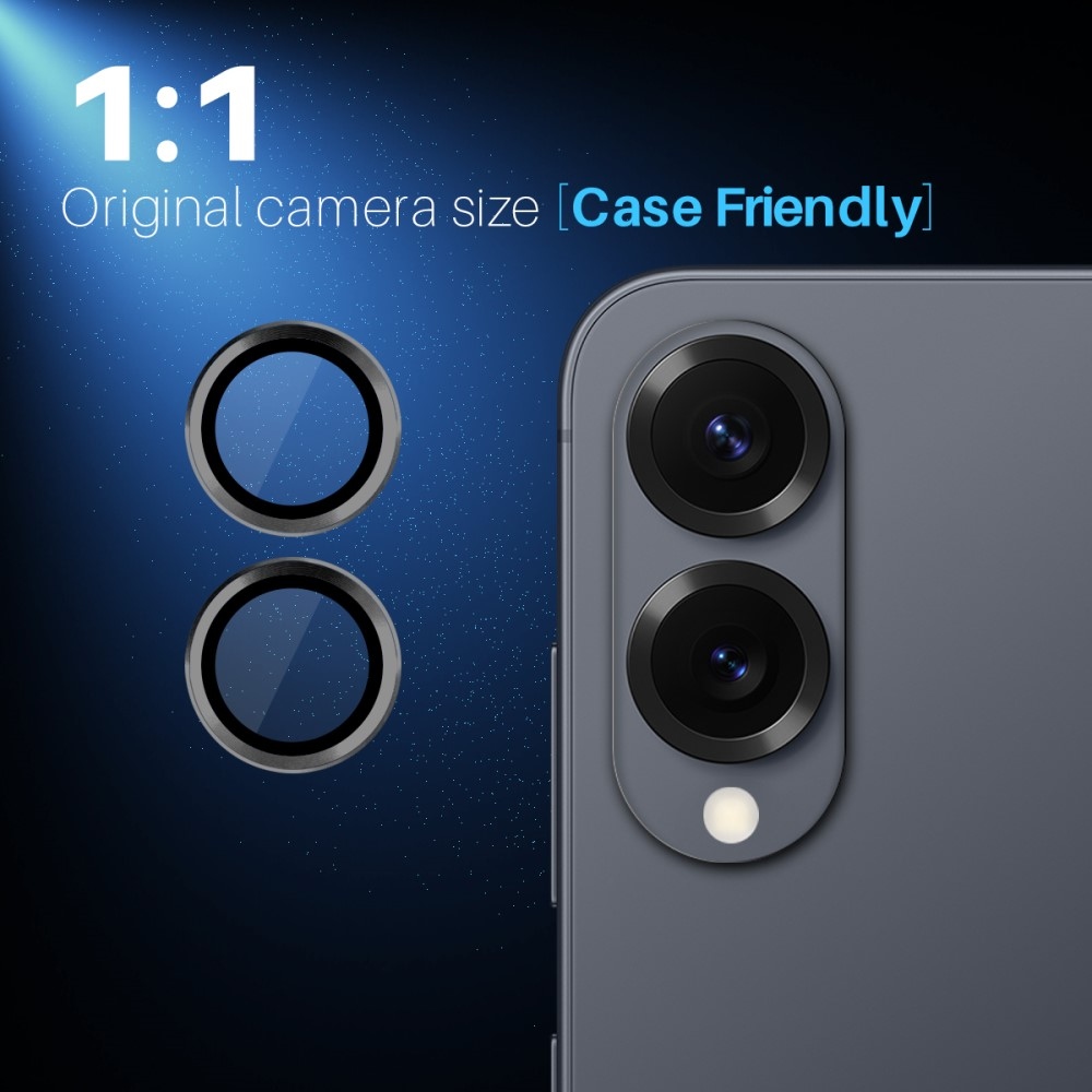 NORTHJO sklo šošovky fotoaparátu na Samsung Galaxy S25 Edge (samostatné sklá) - čierne