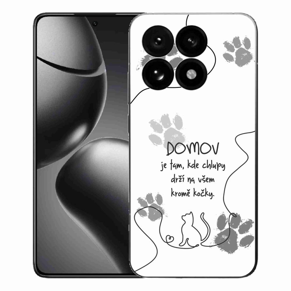Gélový kryt mmCase na Xiaomi 15T - mačacie motív biele pozadie
