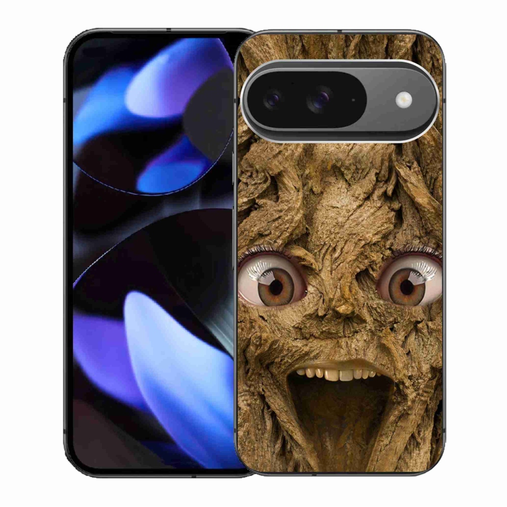 Gélový kryt mmCase na Google Pixel 9/9 Pro - veselý strom s očami