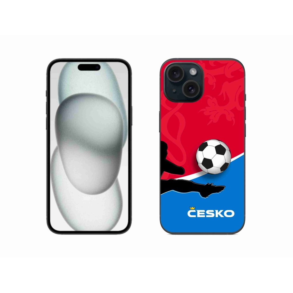 Gélový kryt mmCase na iPhone 15 - futbal Česko 2